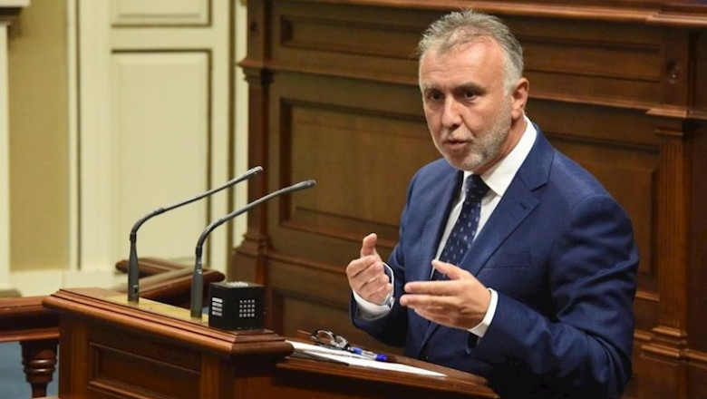 ep el presidente de canarias angel victor torres interviene desde la tribuna en el parlamento de