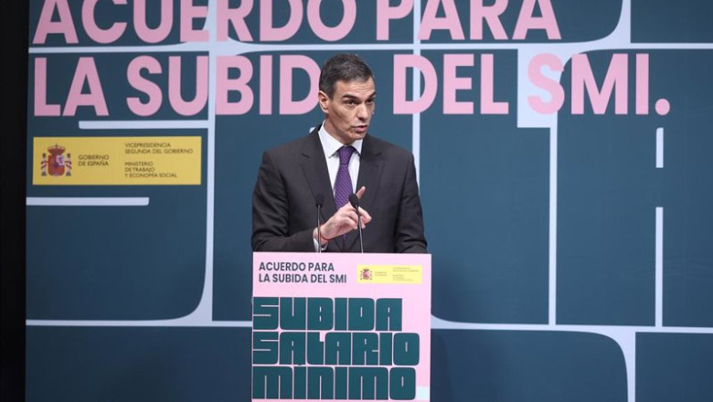 ep el presidente del gobierno pedro sanchez interviene durante el acto de la firma del acuerdo para