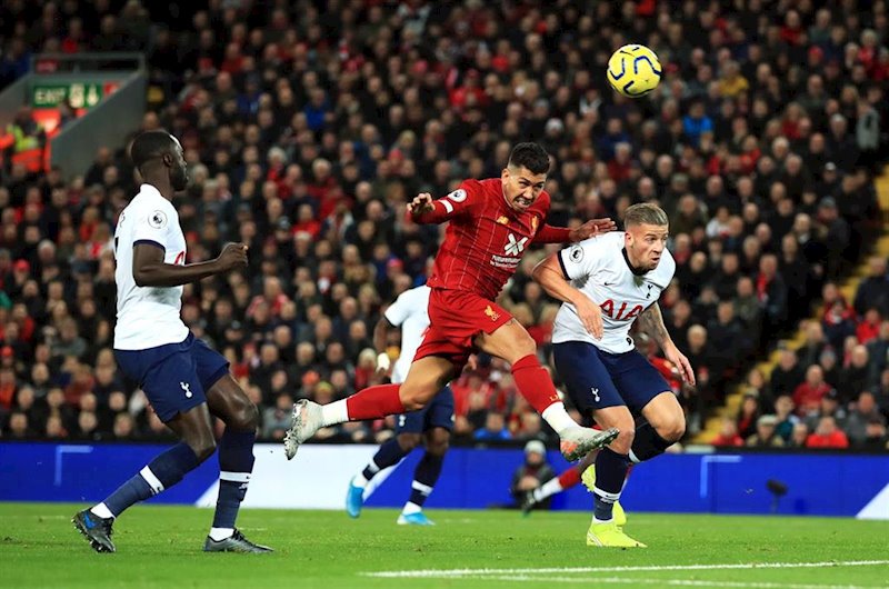 ep firmino remata en el liverpool - tottenham