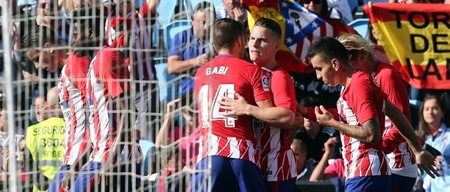 Gabi celebra con Gameiro el gol de la victoria ante el Cleta | ATLÉTICO DE MADRID ep gabi celebragameirogolla victoriacleta