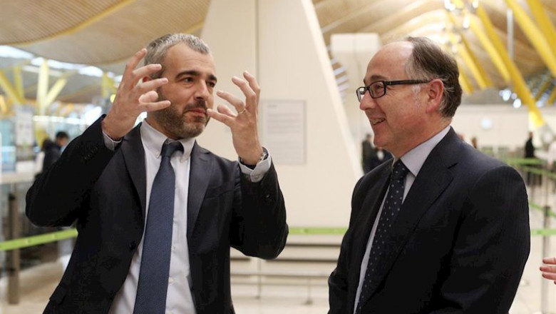 El Presidente y Consejero delegado de Aena, Maurici Lucena, y el Presidente de Iberia, Luis Gallego | Eduardo Parra - Europa Press - Archivo ep i-d el presidente y consejero delegado de aena maurici lucena y el presidente de iberia luis