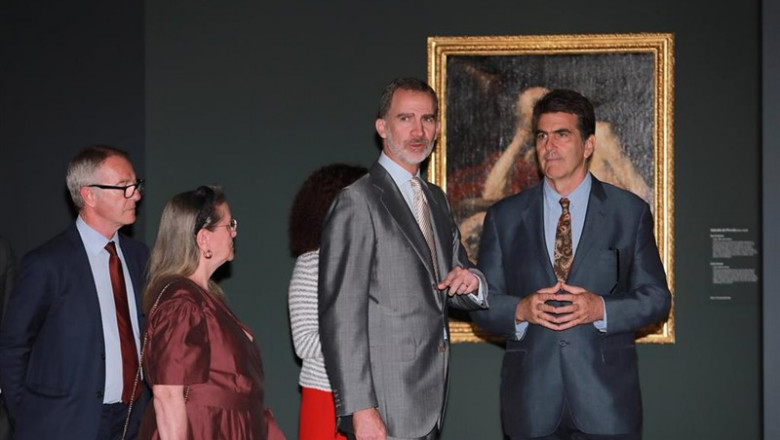 ep i-d ministroculturadeportefunciones jose guirao la vicepresidentareal patronatomuseo nacionalprado amelia valcarcel rey felipe vicomisariomuseo nacionalprado alejandro vergara duranteinauguracion