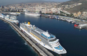 ep imagen de archivo de cruceros en el puerto de santa cruz de tenerife