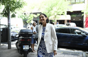 ep la ministra de industria comercio y turismo en funciones reyes maroto a su llegada a la reunion