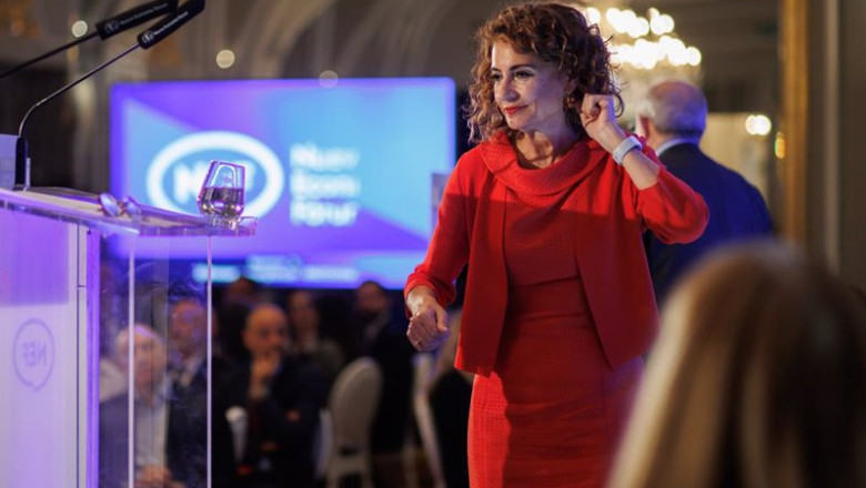 La vicepresidenta primera y ministra de Hacienda, María Jesús Montero, durante un desayuno informativo de Forum Europa, en el Hotel Mandarin Oriental Ritz, a 19 de septiembre de 2024, en Madrid (España). | Alejandro Martínez Vélez - Europa Press ep la vicepresidenta primera y ministra de hacienda maria jesus montero durante un desayuno