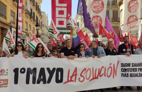 ep manifestado del 1 de mayo de 2022 en malaga capital presidida por los lideres de ccoo y ugt en la ep manifestado del 1 de mayo de 2022 en malaga capital presidida por los lideres de ccoo y ugt en la