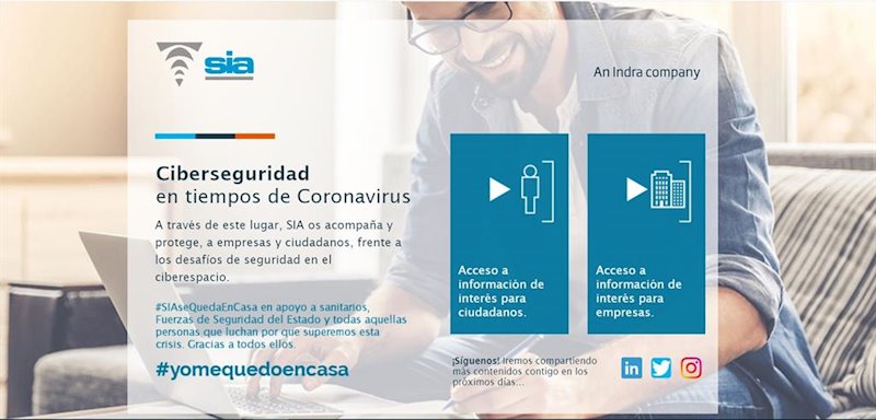ep portal de ciberseguridad de sia una compania de indra durante el covid-19