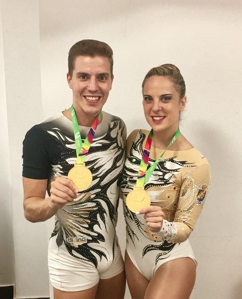 Sara Moreno y Vicente Lli consiguen el oro en los World Games de Breslavia | TWITTER.COM/RFEGIMNASIA/ ep sara morenovicente lliorolos world gamesbreslavia