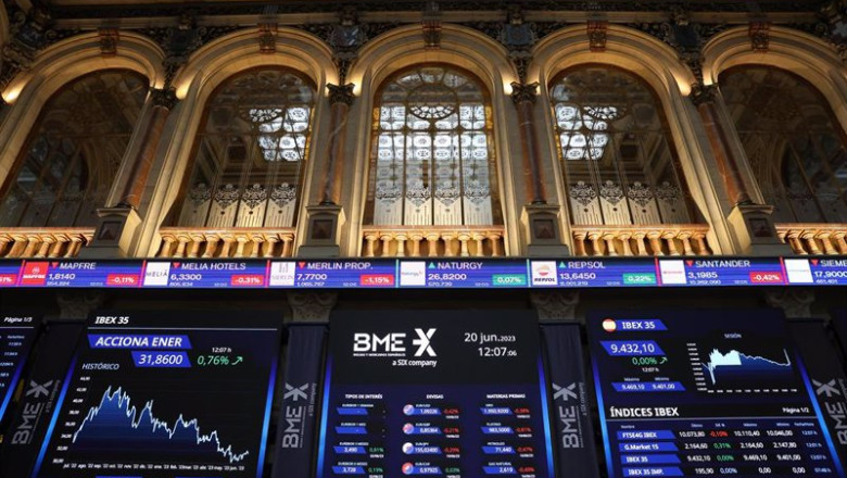 ep varios paneles del ibex 35 en el palacio de la bolsa a 20 de junio de 2023 en madrid espana ep varios paneles del ibex 35 en el palacio de la bolsa a 20 de junio de 2023 en madrid espana