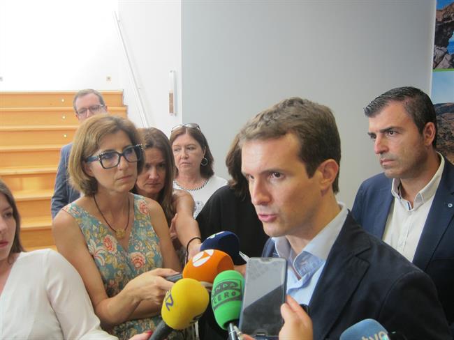 Casado, ante los periodistas | EUROPA PRESS ep casado anteperiodistas