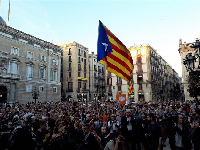 Concentración del Muce en la plaza Sant Jaume de Barcelona | EUROPA PRESS ep concentracionmucela plaza sant jaumebarcelona
