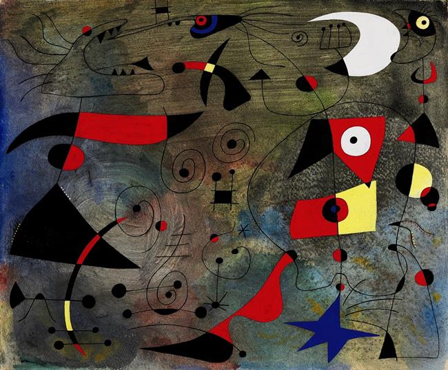 El cuadro de Joan Miró 'Femme et oiseaux' (1940) | SOTHEBY'S ep cuadrojoan miro femme et oiseaux 1940