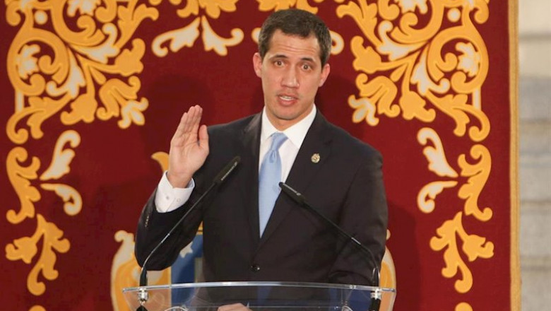 ep el autoproclamado presidente encargado de venezuela juan guaido