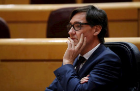 ep el ministro de sanidad salvador illa durante la primera sesion de control al gobierno en el