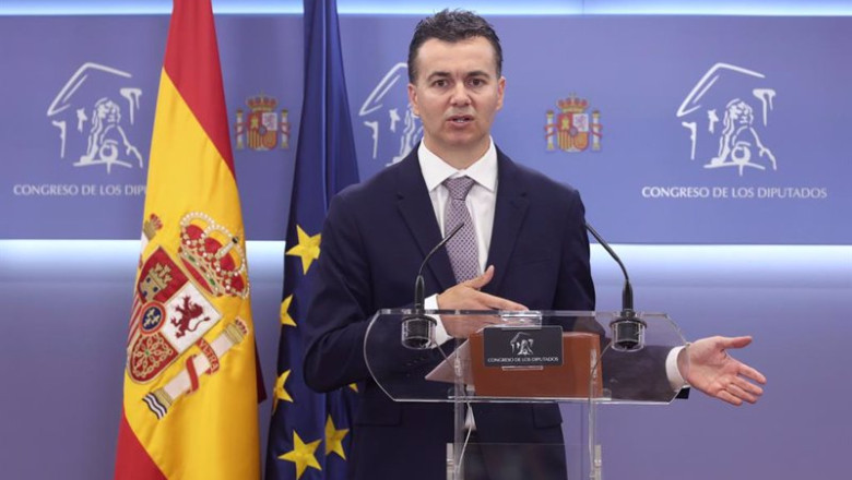 El portavoz del PSOE en el Congreso, Héctor Gómez, interviene en una rueda de prensa posterior a una Junta de Portavoces, en el Congreso de los Diputados, a 21 de junio de 2022, en Madrid (España). | Eduardo Parra - Europa Press ep el portavoz del psoe en el congreso hector gomez interviene en una rueda de prensa posterior a