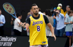 ep el tenista australiano nick kyrgios homenajeando a kobe bryant durante el abierto de australia