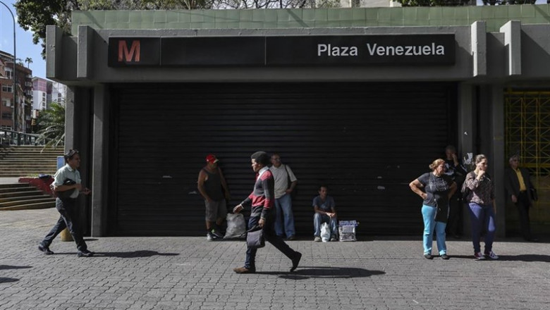 Estación de metro cerrada en Caracas | Pedro Ramses Mattey/dpa ep estacion de metro cerrada en caracas