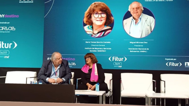 ep la directora general del imserso mayte sancho y el presidente de anbal miguel mirones en fitur