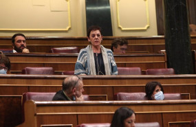 ep la portavoz de eh bildu mertxe aizpurua interviene en una sesion plenaria de control al gobierno