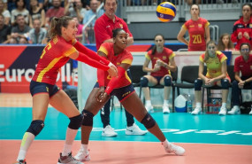 ep la seleccion espanola femenina de voleibol en el campeonato de europa
