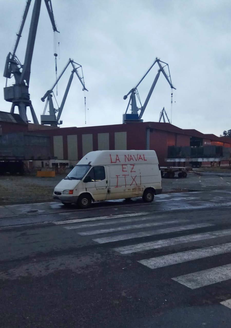 Manifestación en Sestao de los trabajadores de La Naval para reclamar a los Gobi | Europa Press - Europa Press ep manifestacionsestaolos trabajadoresla navalreclamarlos gobi