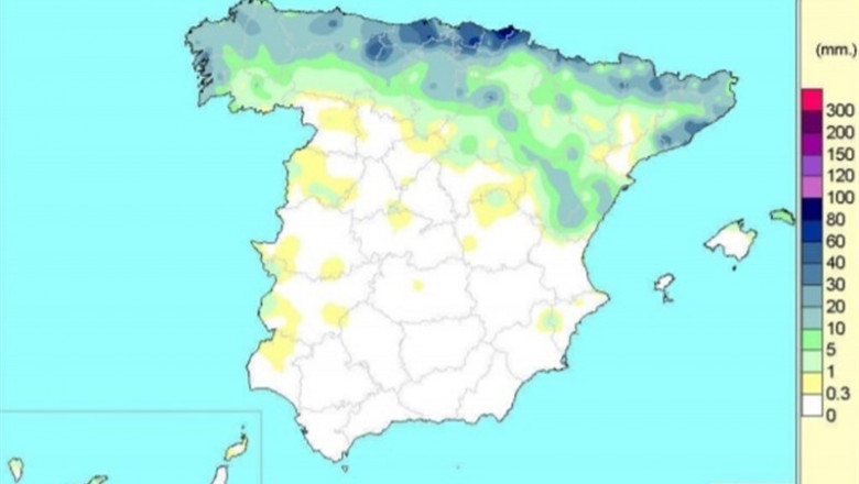 Mapa de precipitaciones acumuladas del 24 al 30 de julio de 2019 | AEMET ep mapaprecipitaciones acumuladas2430julio2019