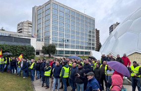ep unos 150 agricultores se concentran ante la delegacion del gobierno en castilla y leon