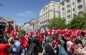 ep archivo   banderas de ccoo en una protesta del sindicato el pasado mes de abril