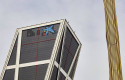 ep archivo el logo de caixabank tras la sustitucion por el de bankia en las torres kio en madrid ep archivo el logo de caixabank tras la sustitucion por el de bankia en las torres kio en madrid