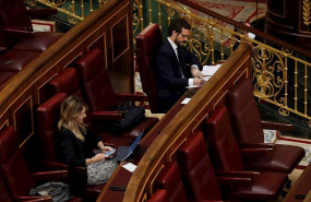 ep el lider del pp pablo casado y la portavoz del partido cayetana alvarez de toledo asisten al
