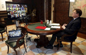 ep el presidente de la generalitat valenciana ximo puig en la reunion con el presidente del gobierno