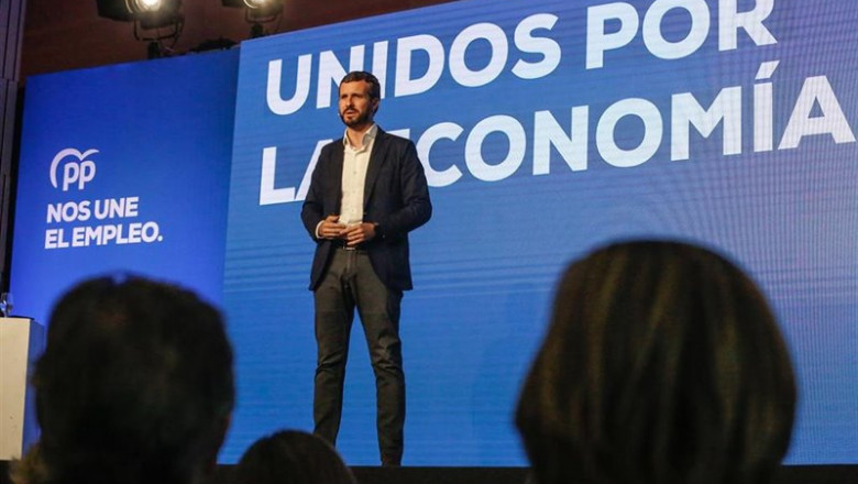 ep el presidente del pp pablo casado interviene en la inauguran la convencion economica del pp en