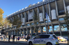 ep estadio santiago bernabeu con policia ep estadio santiago bernabeu con policia
