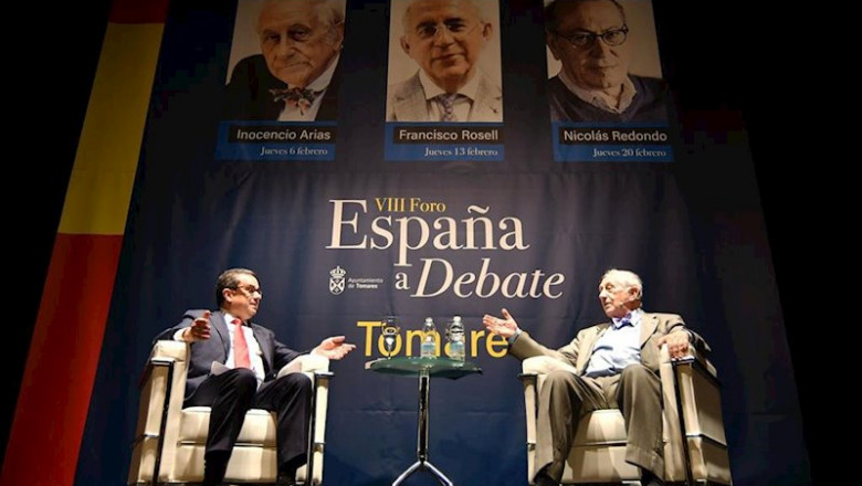 ep francisco rosell e inocencio arias en el foro espana a debate de tomares