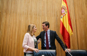 ep la presidenta del congres dels diputats ana pastor i el president del pp pablo casado durant una