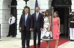 ep los reyes felipe y letizia posan con donald y melania trump