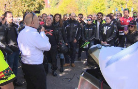 ep manifestacion convocada en madrid por la union internacional para la defensa de los motociclistas