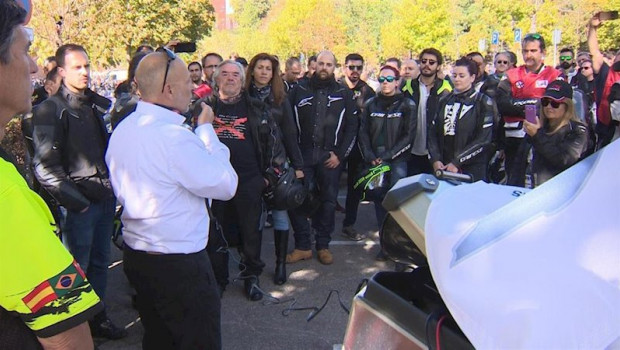 ep manifestacion convocada en madrid por la union internacional para la defensa de los motociclistas