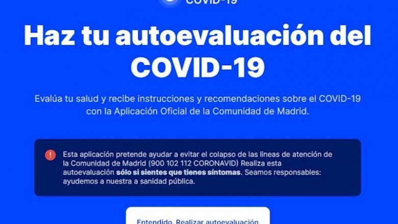 Página web de la Comunidad que facilita el autodiagnóstico del Covid-19 | CORONAMADRID.COM ep pagina web de la comunidad que facilita el autodiagnostico del covid-19