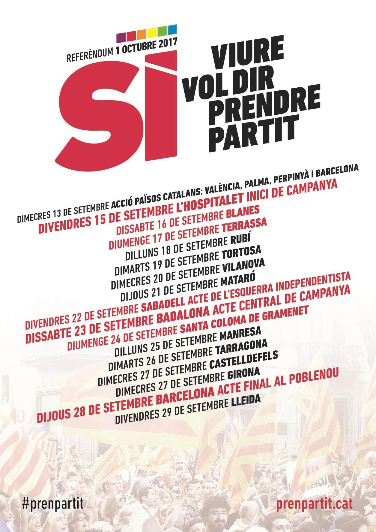 Precampaña de la CUP por el 'sí' al referéndum | CUP ep precampanala cupel si al referendum