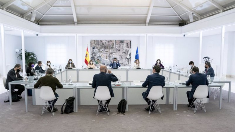 Reunión entre el Gobierno y los agentes sociales en la Moncloa, el 7 de marzo de 2022. | A. Pérez Meca. POOL/Europa Press - Europa Press ep reunion entre el gobierno y los agentes sociales en la moncloa el 7 de marzo de 2022