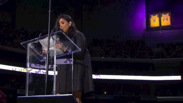 ep vanessa bryant durante el acto de recuerdo a kobe y gianna