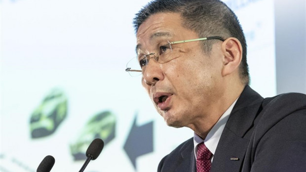 ep 14 may 2019 japan yokohama ceo of nissan hiroto saikawa speaks duringpress conference to announce the companys financial results for the 2019 fiscal year photo rodrigo reyes marinzuma wiredpa