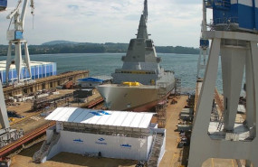 ep botadura de la primera fragata f 110 para la armada