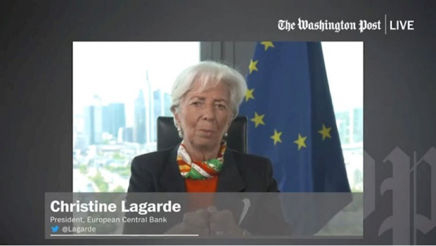 ep christine lagarde presidenta del bce durante una entrevista con the washington post