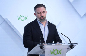 ep el lider de vox santiago abascal durante una rueda de prensa posterior al comite de direccion del