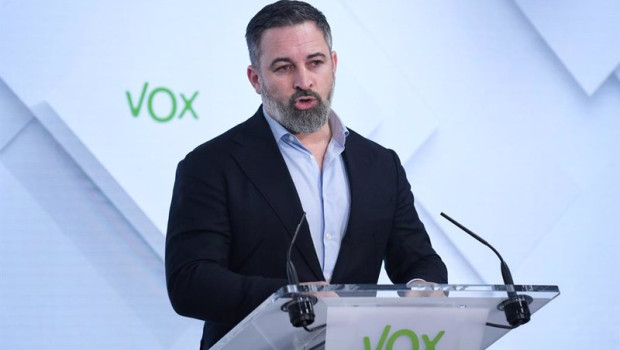 ep el lider de vox santiago abascal durante una rueda de prensa posterior al comite de direccion del