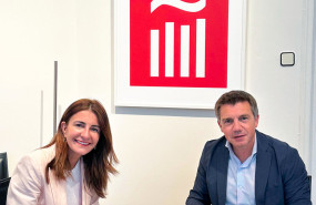 ep el presidente de hosteleria de espana jose almeida y la directora de fuerza de ventas b2b de