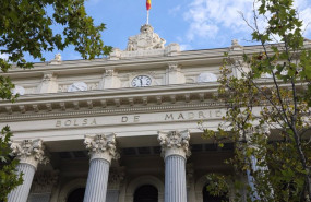 ep exterior del palacio de la bolsa a 21 de octubre de 2021 en madrid espana