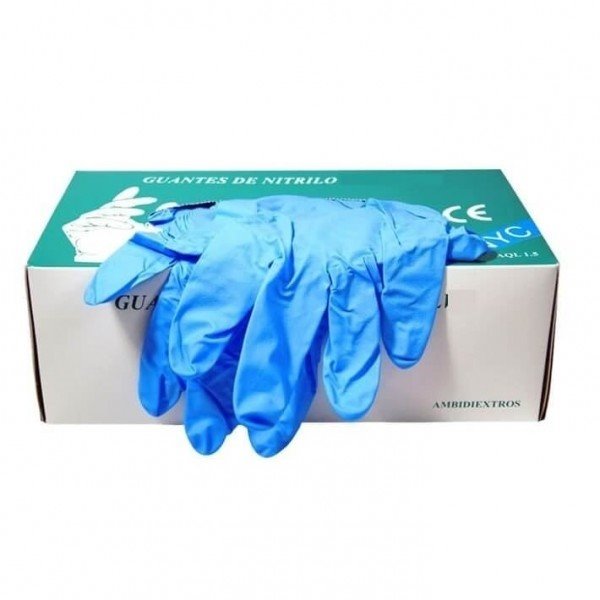 ep guantes de nitrilo azul